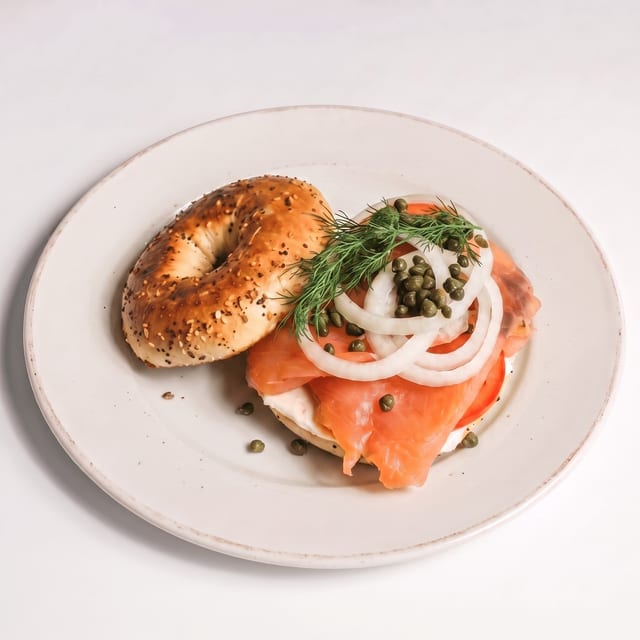 Lox & Cream Cheese Bagel.